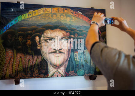 Casa Museo José Alfredo Jiménez, `José Alfredo Jimenez´ by Octavio Ocampo,Guanajuato 13, Dolores Hidalgo, Guanajuato State, Mexico Stock Photo